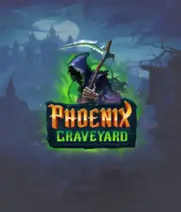 The eerie and atmospheric Phoenix Graveyard slot game interface by ELK Studios, featuring a mysterious graveyard setting. Displayed in this image is the slot's dynamic reel expansion mechanism, coupled with its stunning symbols and dark theme. The artwork conveys the game's mythological story of resurrection, appealing for those drawn to legends.