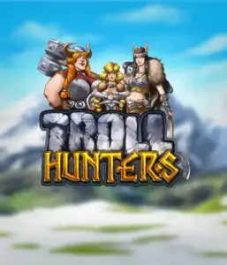 Enter the realm of "Troll Hunters," where bold Viking warriors prepare to battle their foes. The logo features a pair of Vikings, male and female, equipped with weapons, with a frosty landscape. They emanate strength and courage, reflecting the spirit of the game's adventurous theme.